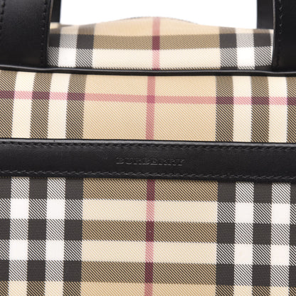 Burberry Canvas House Check Top Handle Bag Black 12 of 12