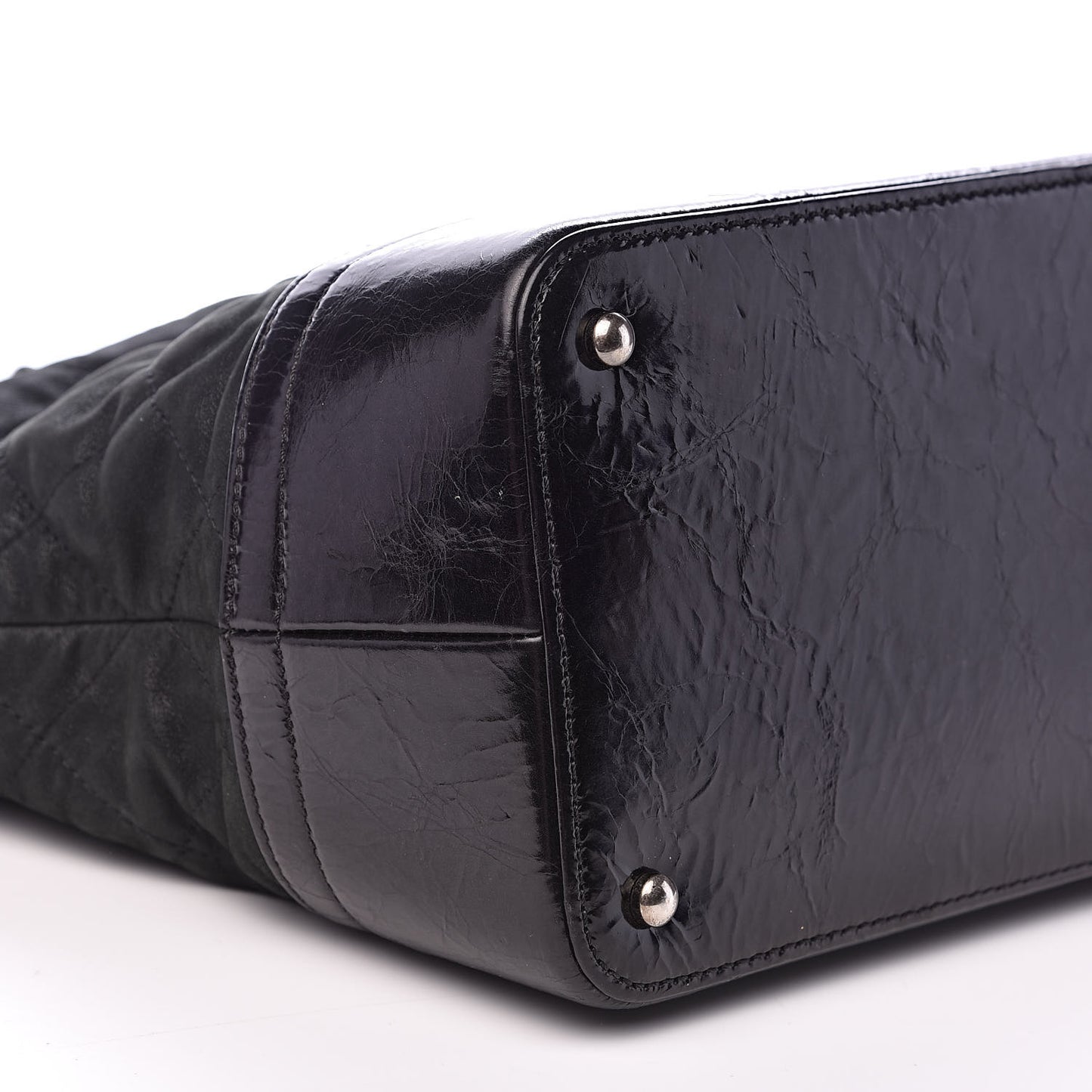 Iridescent Calfskin VIP Shopping Tote Dark Green