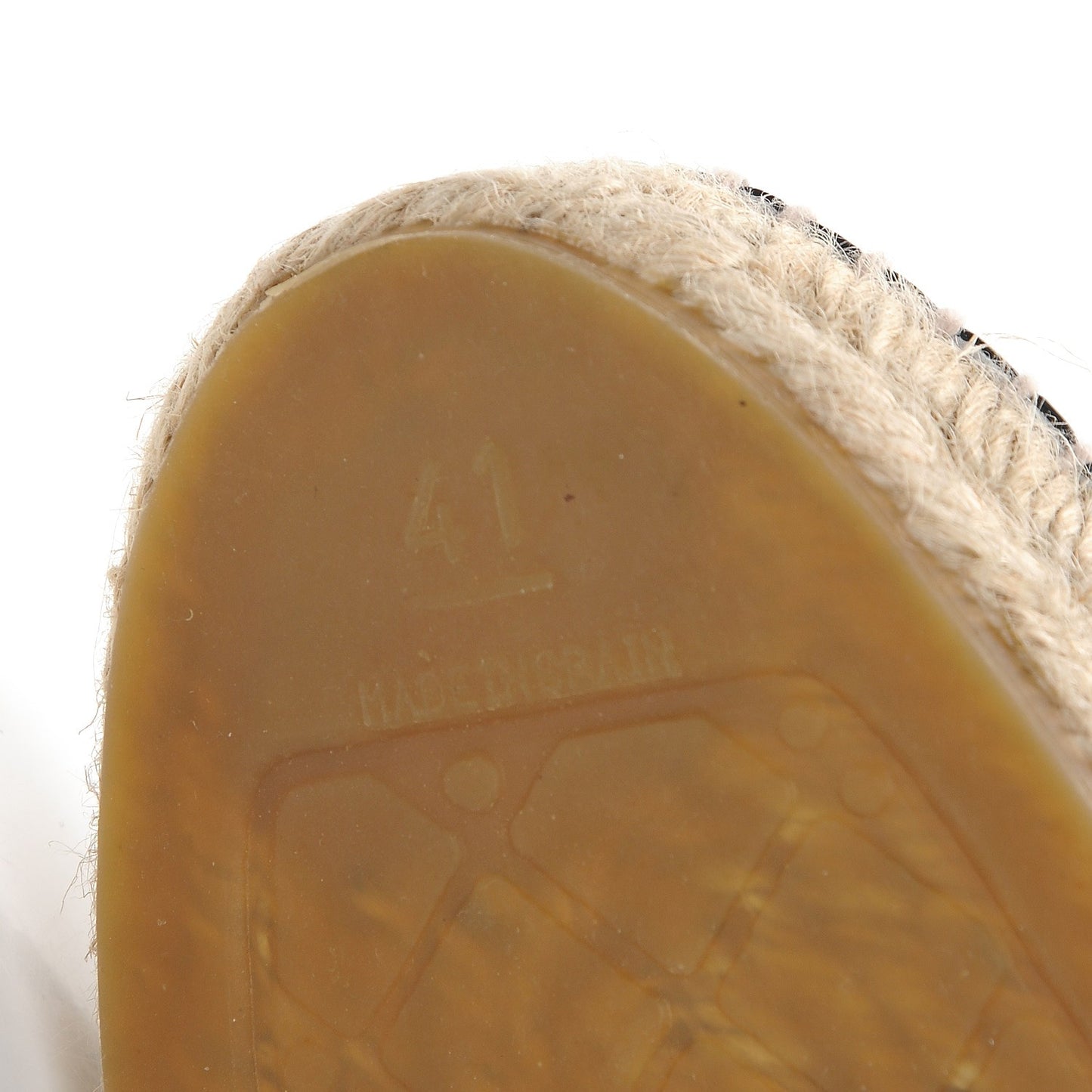 Tweed Patent Calfskin CC Espadrilles 41 White Black