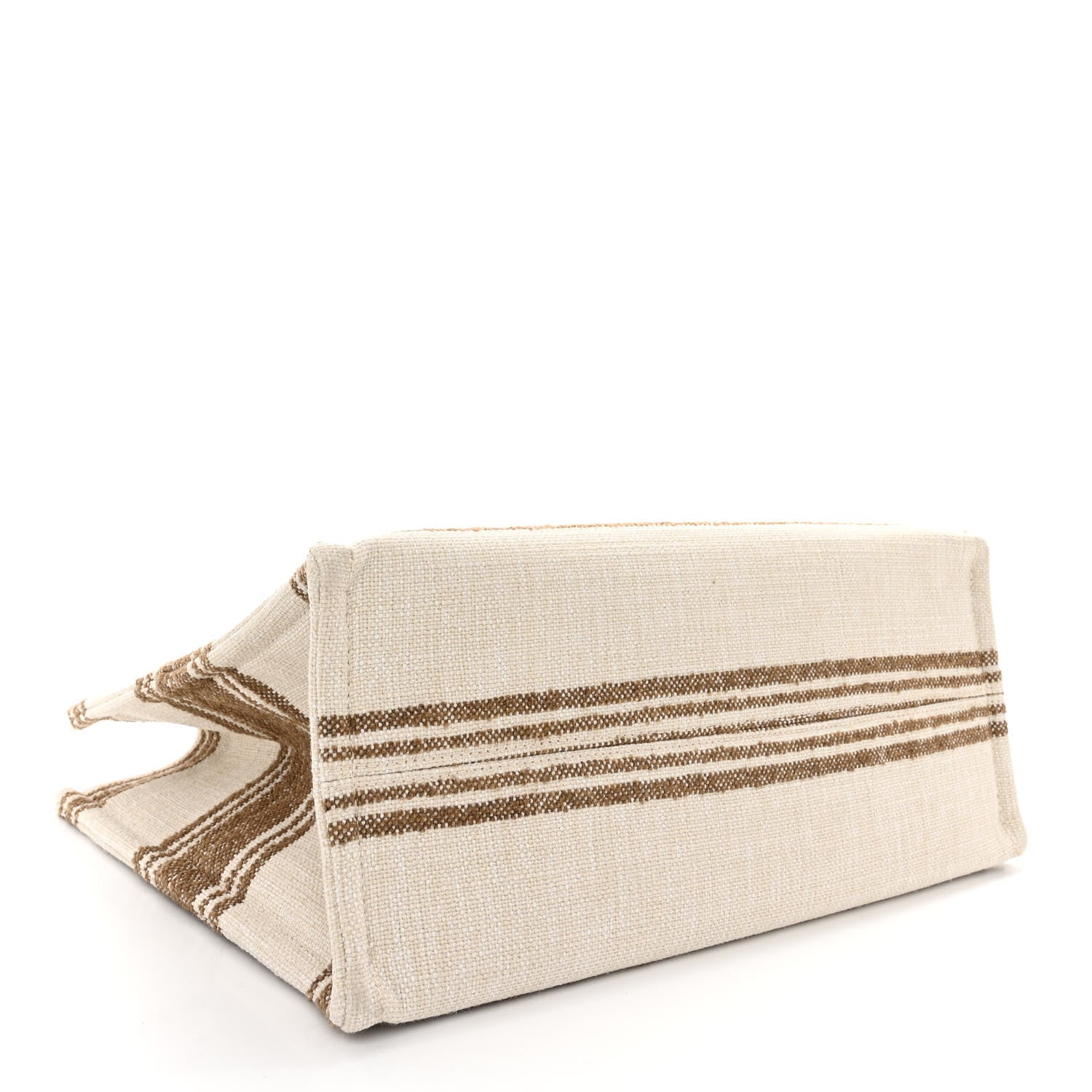 Celine Jacquard Striped Large Cabas Thais Tobacco Tan 4 of 9