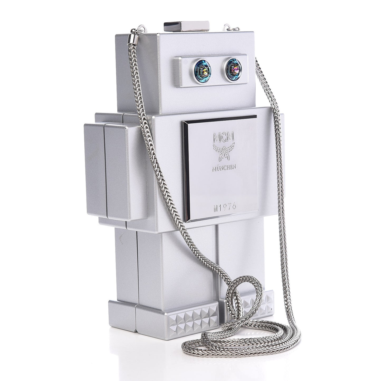 Perspex Roboter Series Clutch Bag Silver