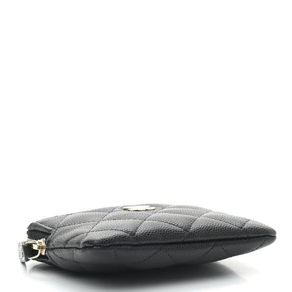 Chanel Caviar Quilted Zip Card Holder Wallet Black 4 of 7
