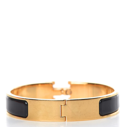 Hermes Enamel Narrow Clic Clac H Bracelet PM Black 3 of 5