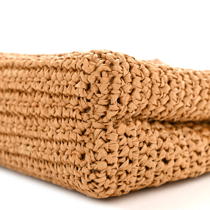 Chanel Braided Raffia Nano Kelly Flap Bag Dark Beige 9 of 10