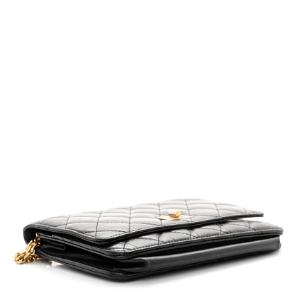 Chanel Aged Calfskin Quilted Reissue Wallet On Chain WOC Black 4 of 17
