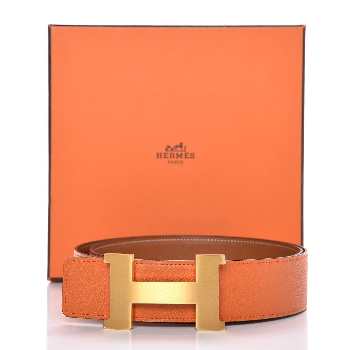 Epsom 42mm Constance 2 H Belt 100 Orange Gold