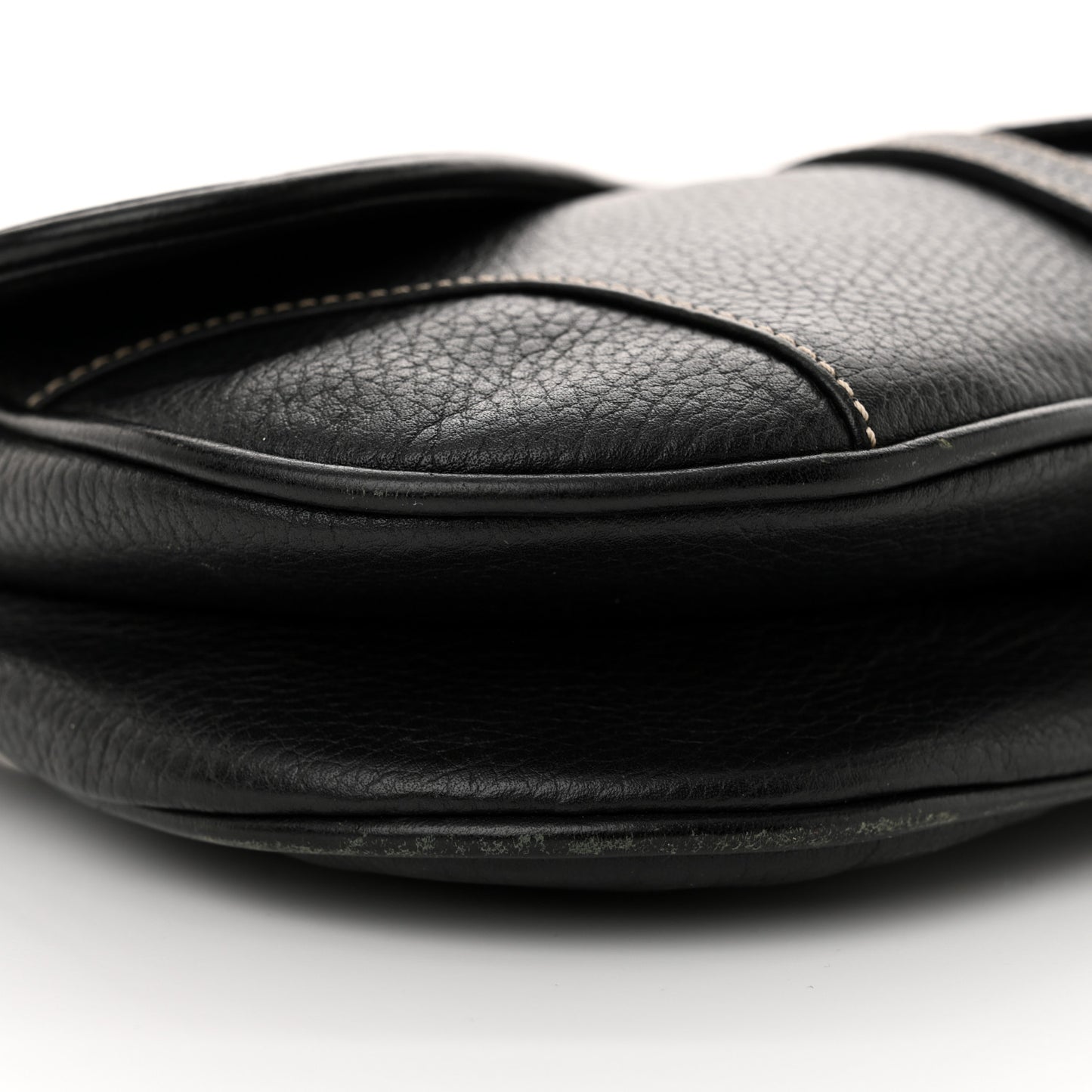Calfskin Double Saddle Bag Black