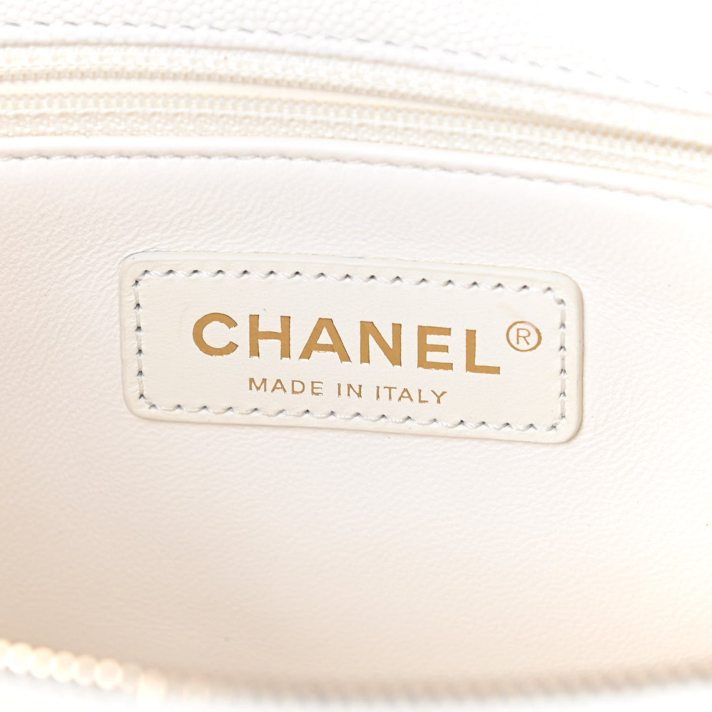 Caviar Quilted Small Coco Handle Flap White