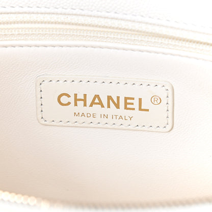Chanel Caviar Quilted Small Coco Handle Flap White 6 of 11