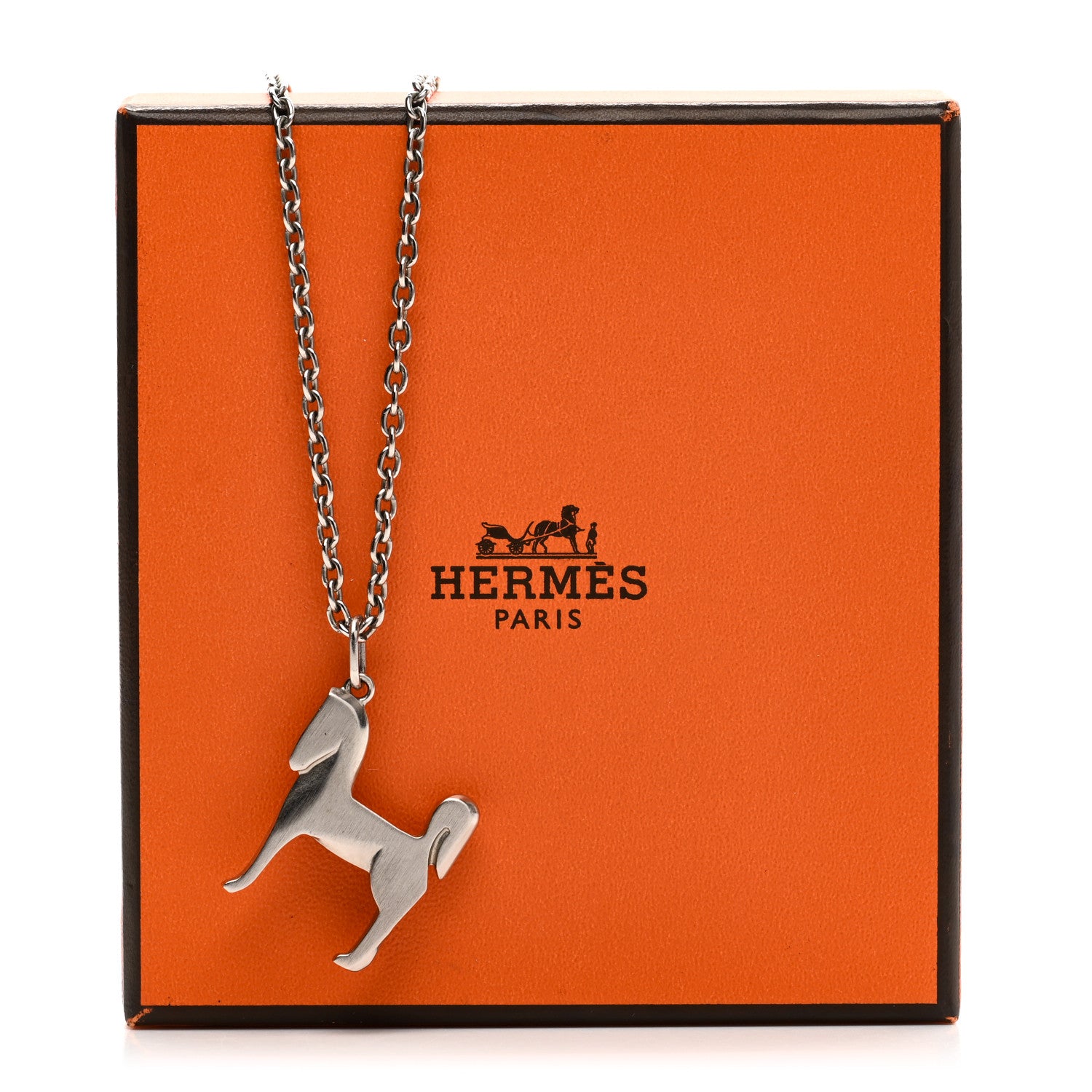 Hermes Palladium Panache Pendant Necklace 6 of 6