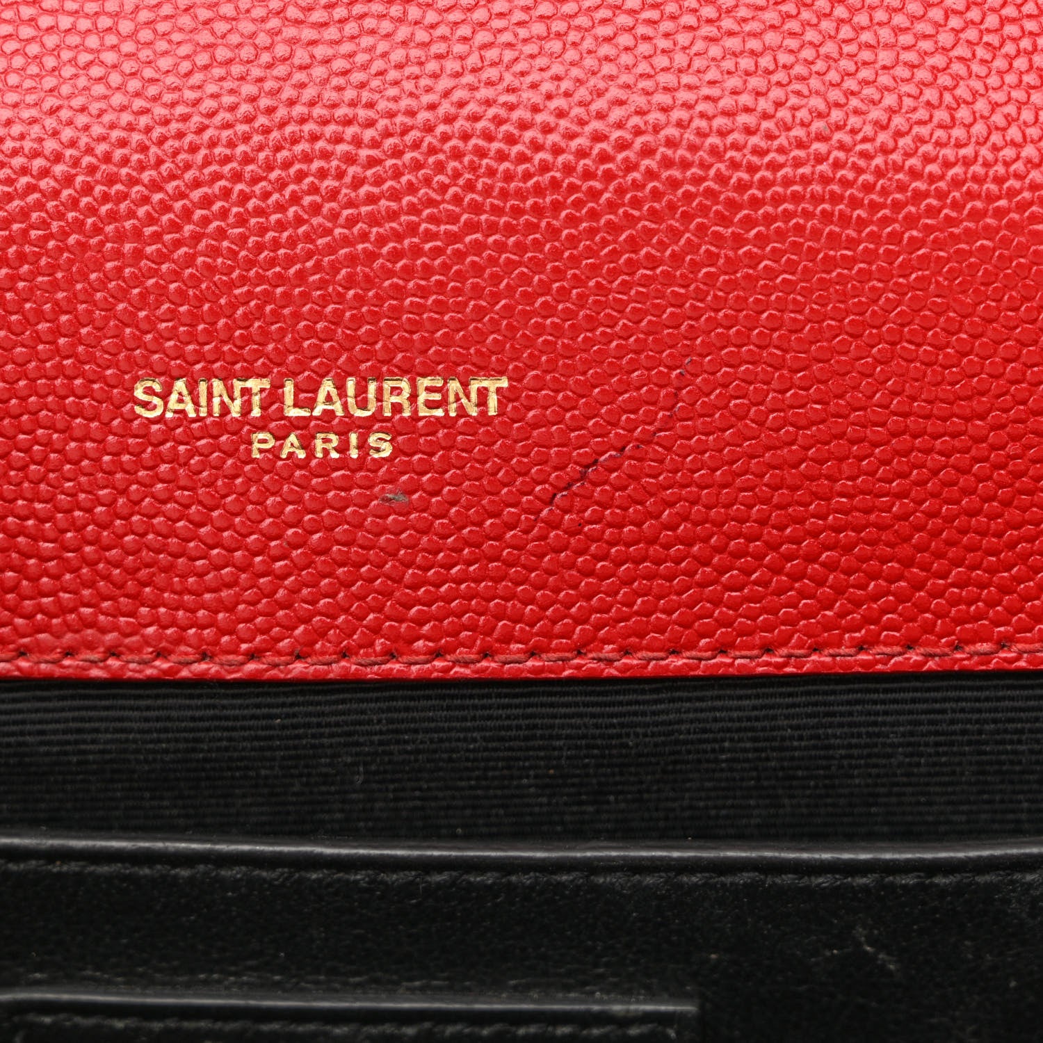 Saint Laurent Grain De Poudre Textured Mixed Matelasse Triquilt Medium Monogram Satchel New Red 8 of 18