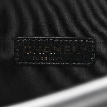 Chanel Lambskin Quilted Graphic Camera Case Beige Black 5 of 10
