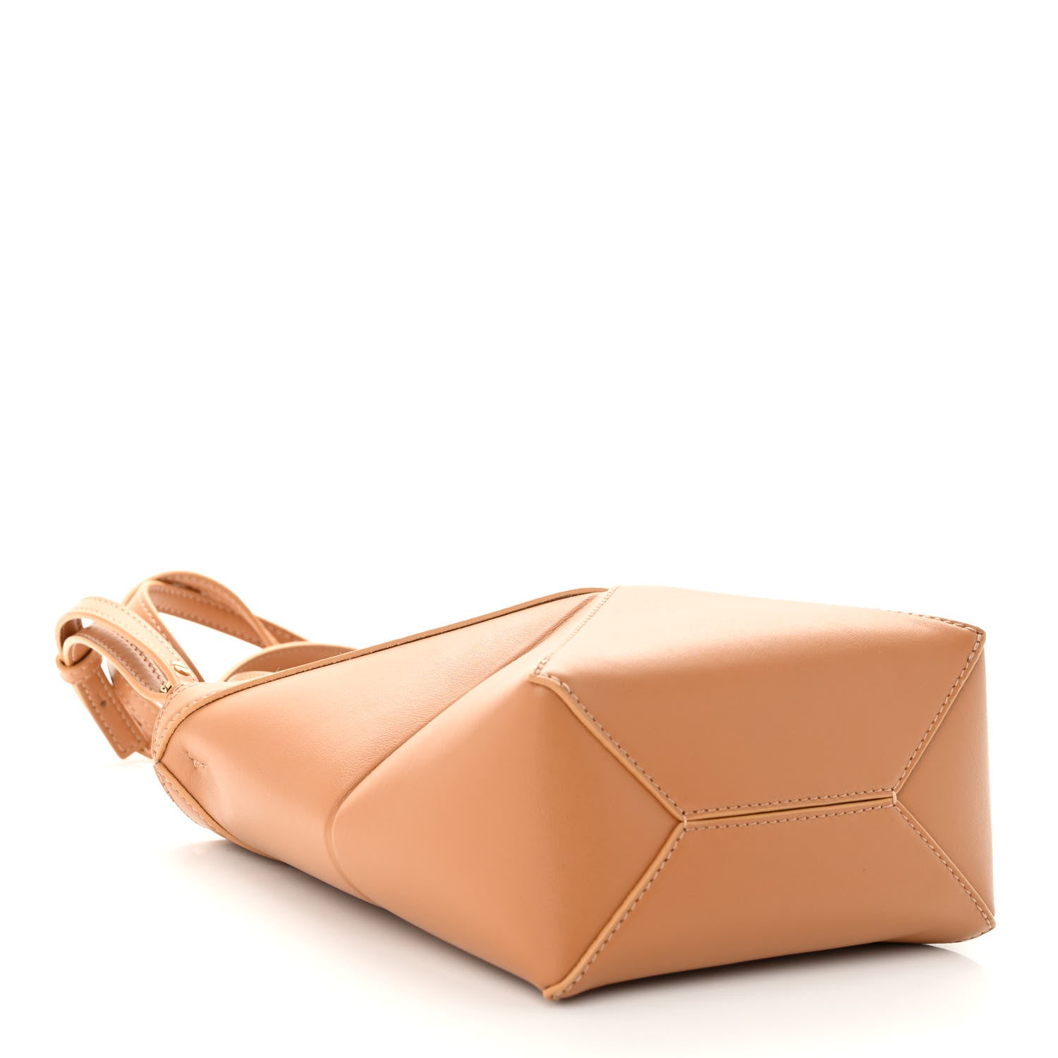 Loewe Shiny Calfskin Mini Puzzle Fold Tote Warm Desert 4 of 9