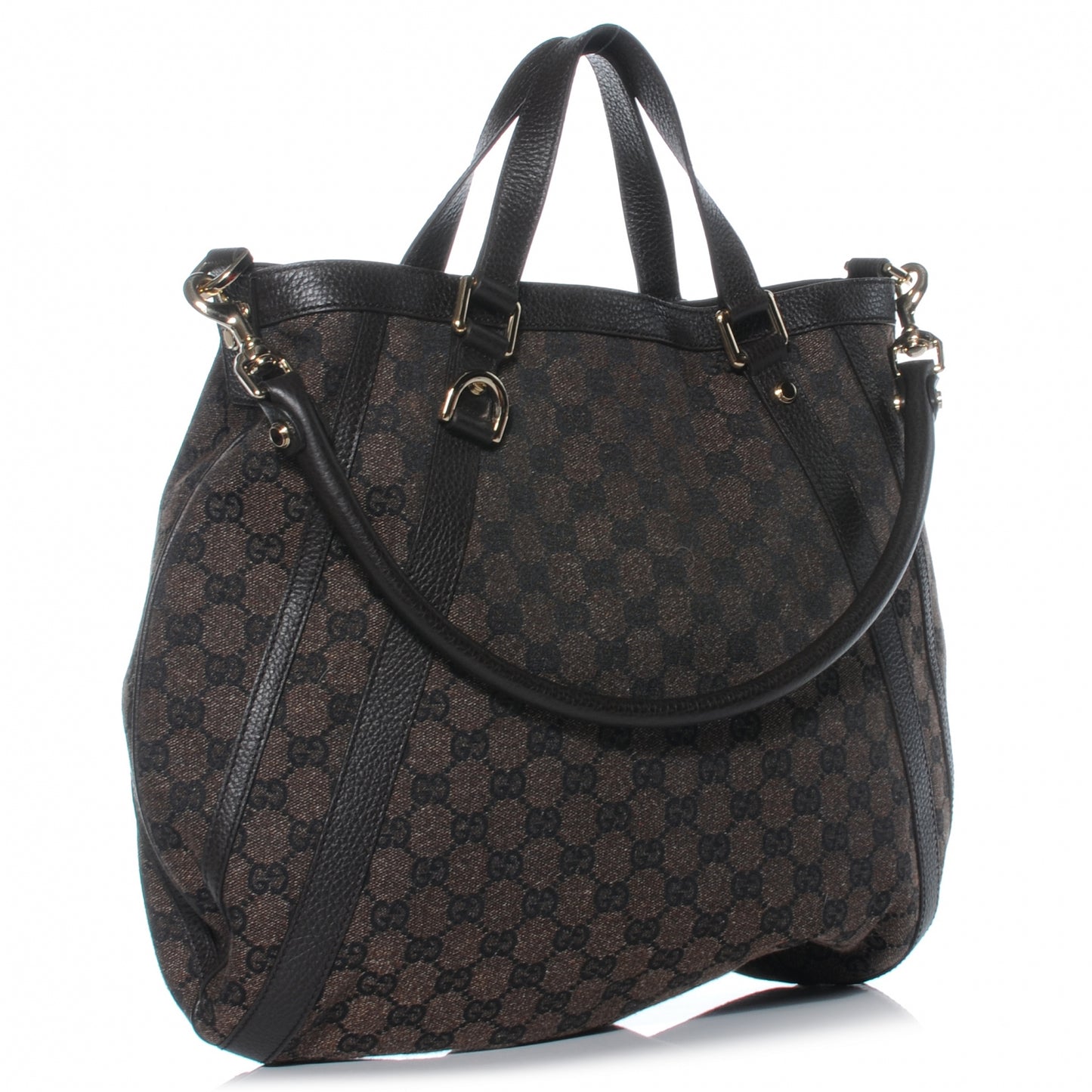 Monogram Medium Abbey Convertible Tote Dark Brown