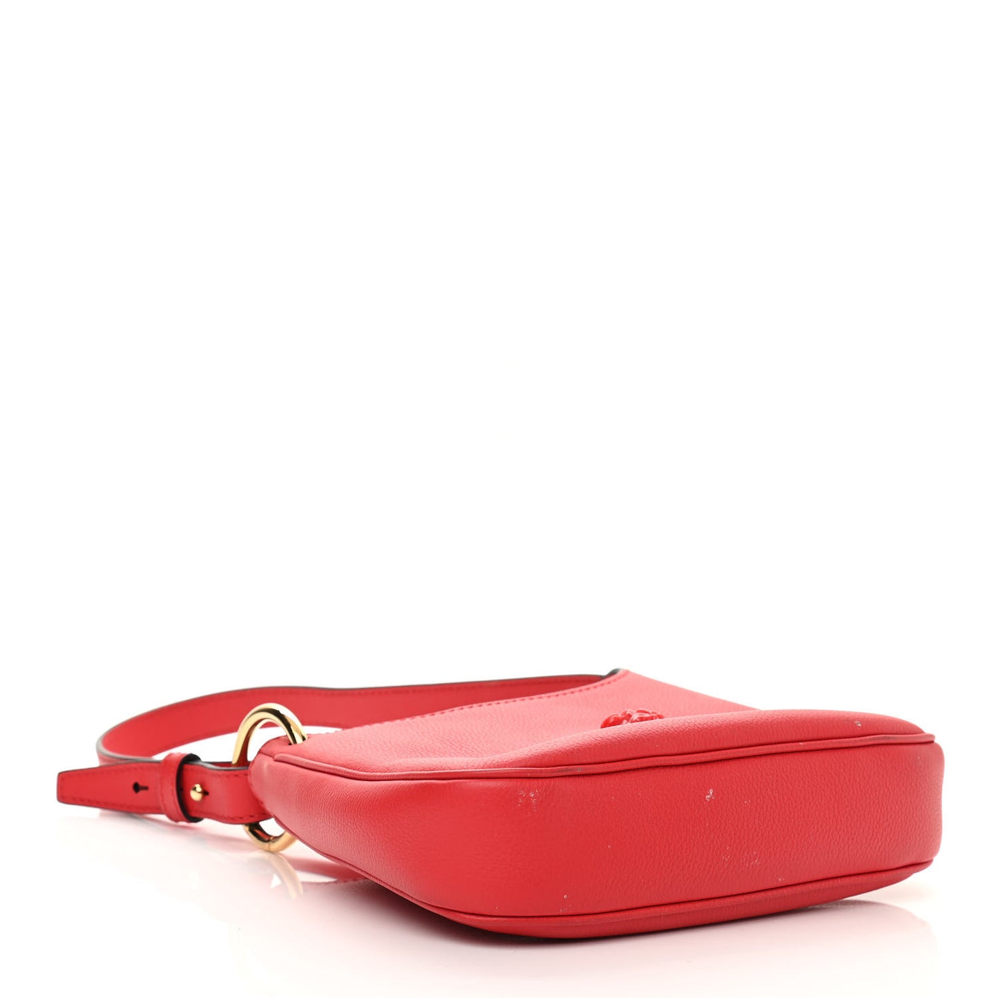 Calfskin La Medusa Small Hobo Crossbody Red