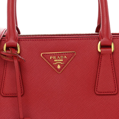 Prada Saffiano Lux Small Galleria Double Zip Tote Fuoco 7 of 13