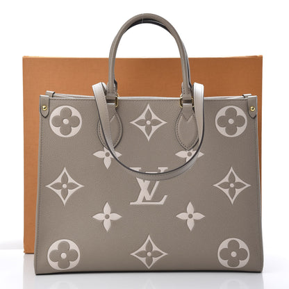Louis Vuitton Empreinte Monogram Giant Onthego MM Tourterelle Creme 11 of 11