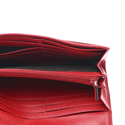 Gucci Dollar Calfskin Interlocking G Continental Wallet Red 9 of 14