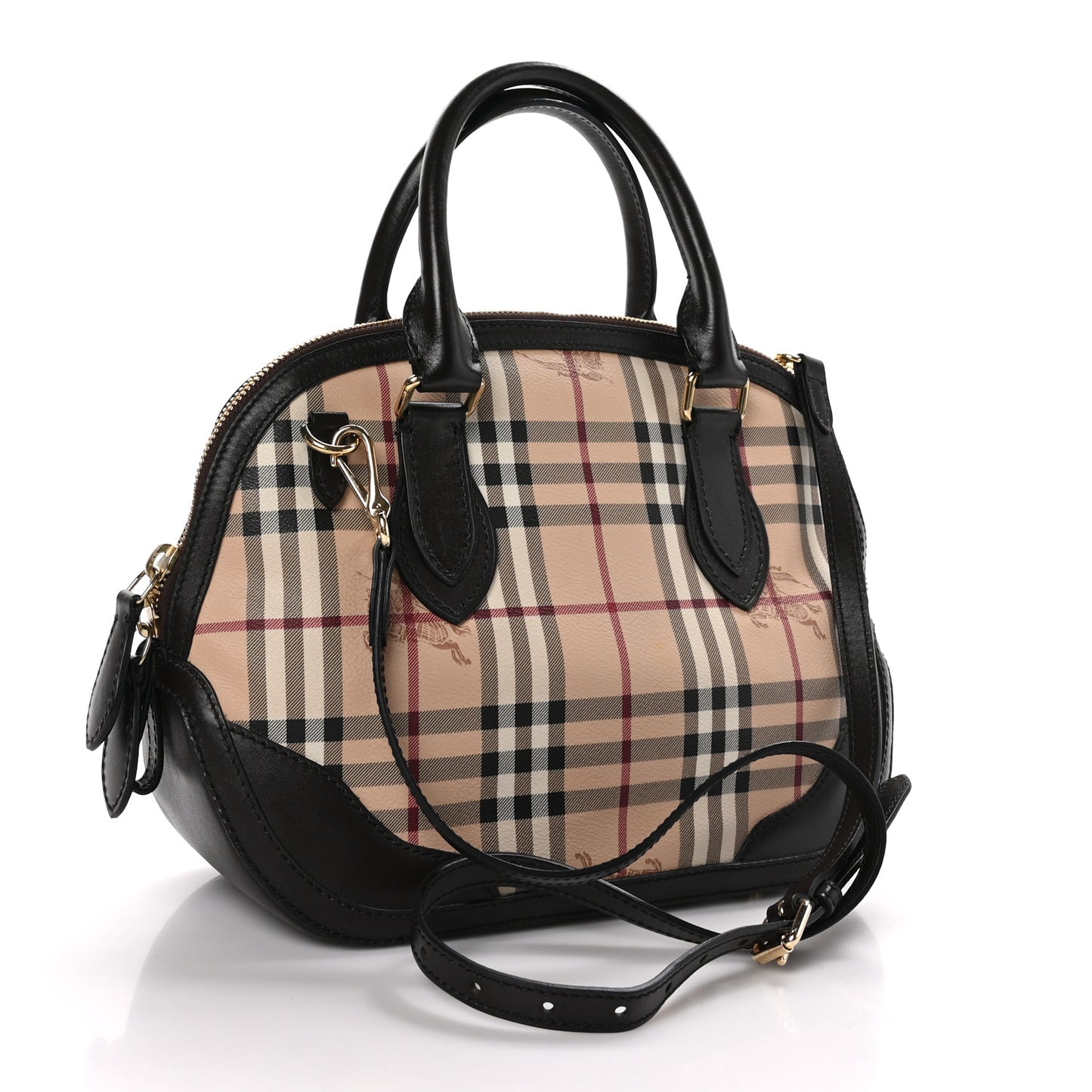 Haymarket Check Small Orchard Bowling Bag Chocolate