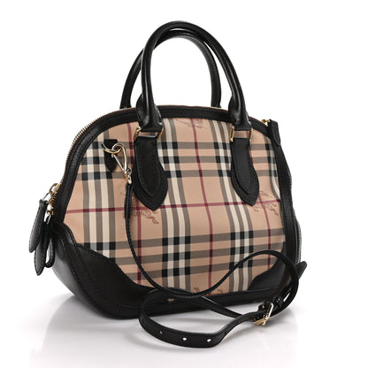 Burberry Haymarket Check Small Orchard Bowling Bag Chocolate 3 of 11