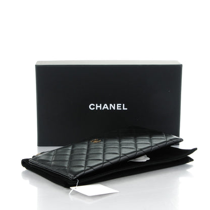 Chanel Lambskin Quilted Zip Pouch Black 4 of 8