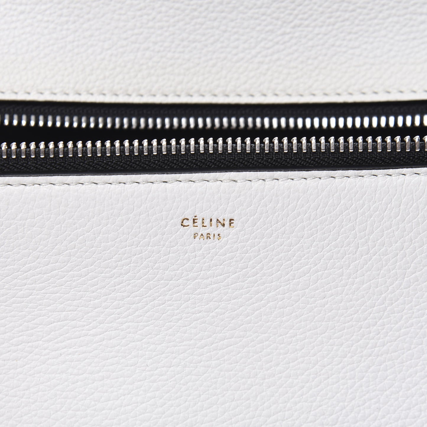 Grained Calfskin Medium Edge Shoulder Bag White