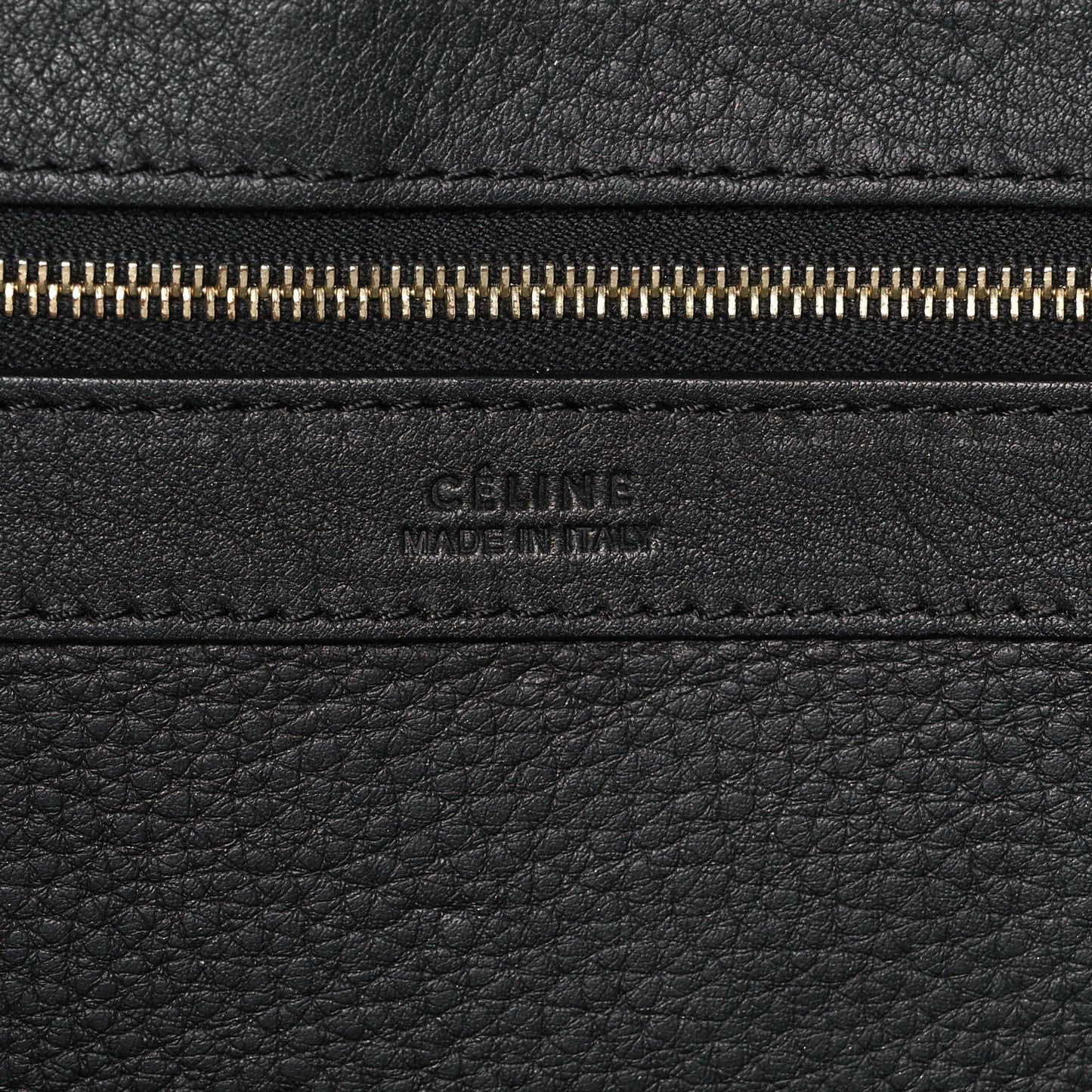 Grained Calfskin Medium Horizontal Cabas Phantom Black
