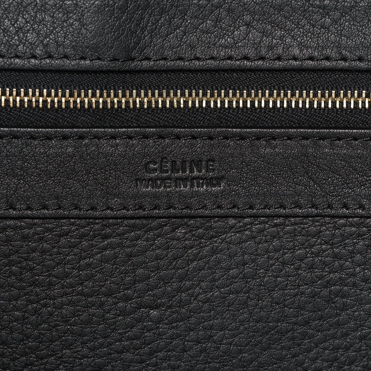 Celine Grained Calfskin Medium Horizontal Cabas Phantom Black 7 of 19