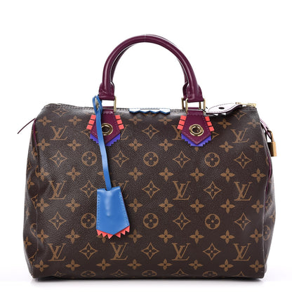 Louis Vuitton Monogram Totem Speedy 30 Magenta 1 of 7