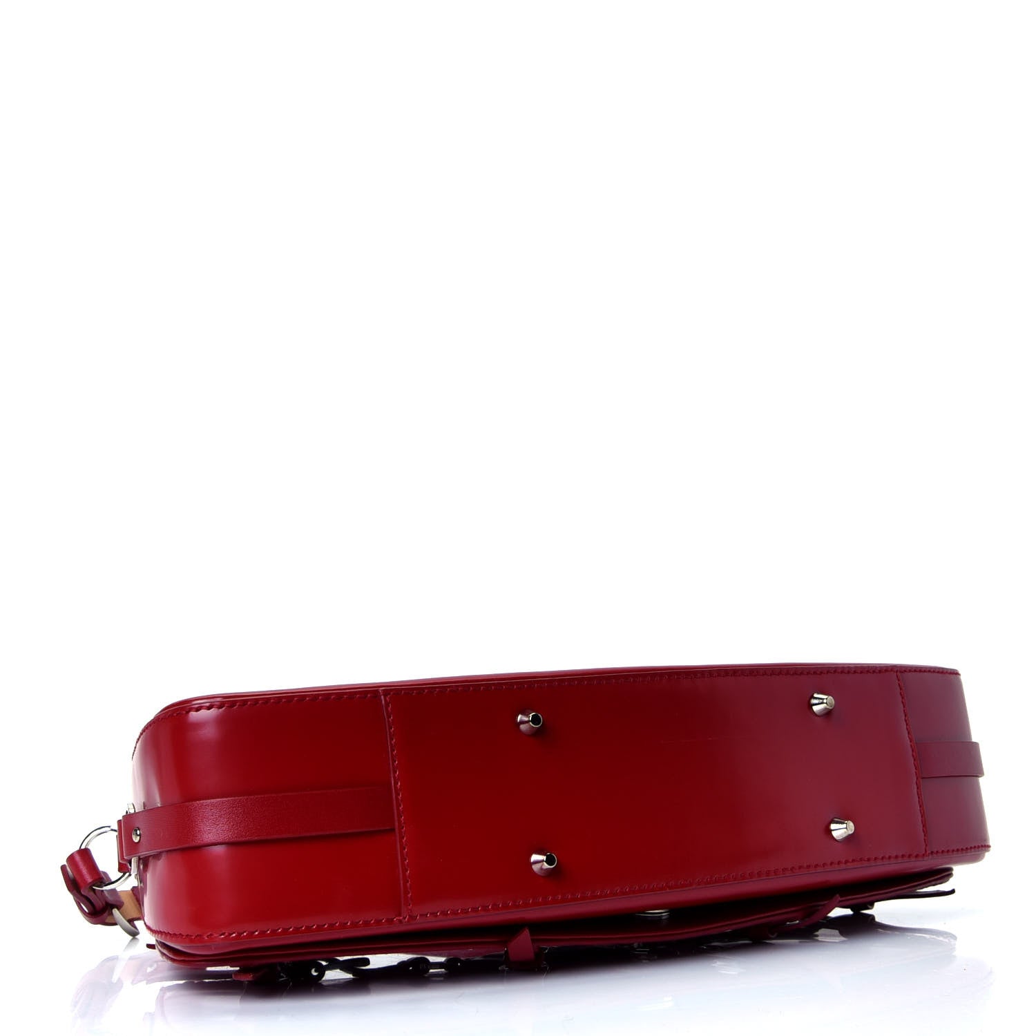 Christian Dior Glazed Calfskin Shoulder Bag Rouge 3 of 4