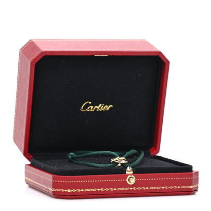 Cartier 18k Pink Yellow White Gold Trinity Adjustable Cord Bracelet Green 4 of 4
