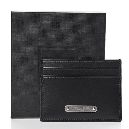 Saint Laurent Calfskin Plate Card Case Black 8 of 8