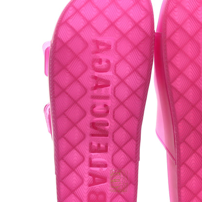 Balenciaga Technical Polyurethane Mallorca Slide Sandals 39 Pink 6 of 9