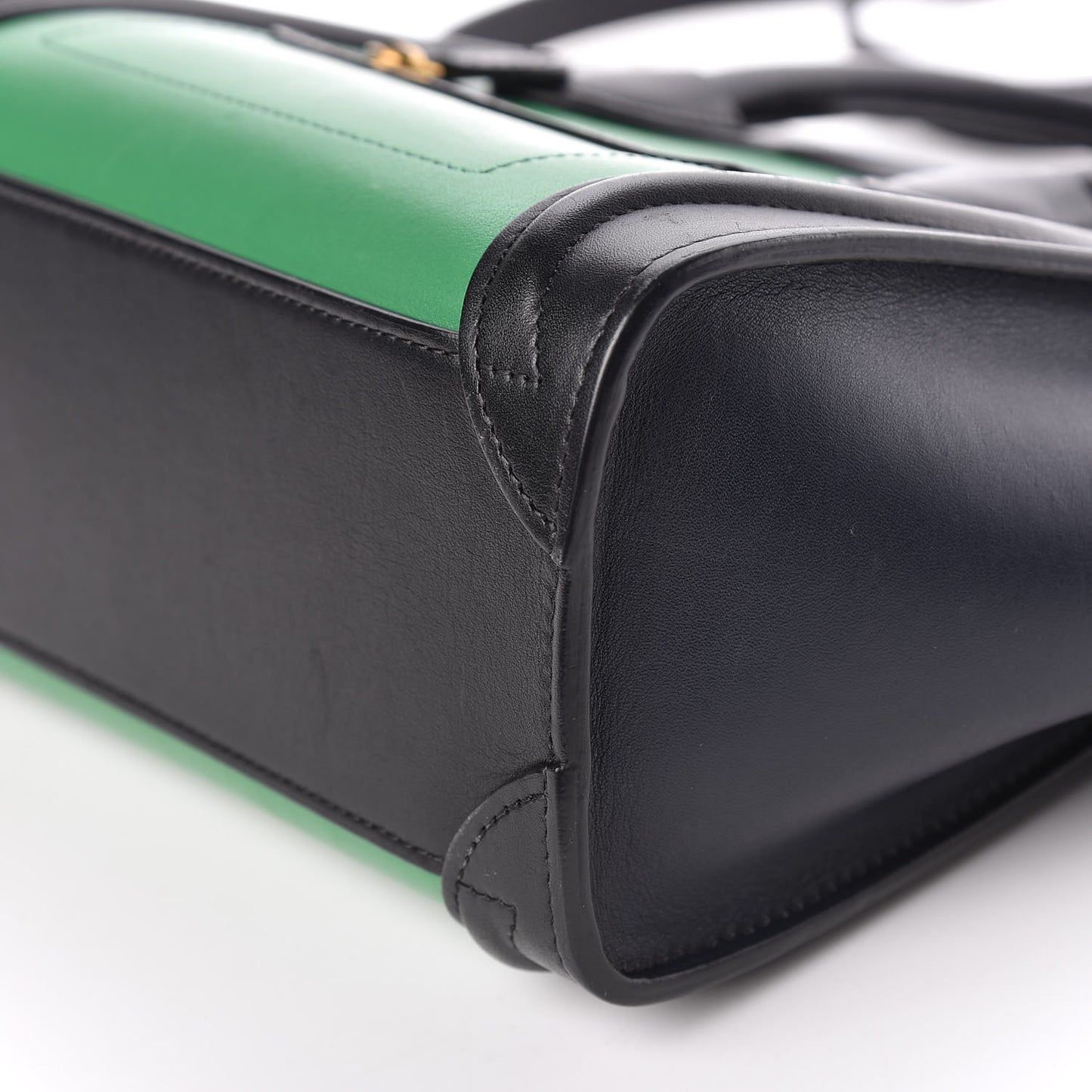 Smooth Calfskin Nano Bi-Color Luggage Grass