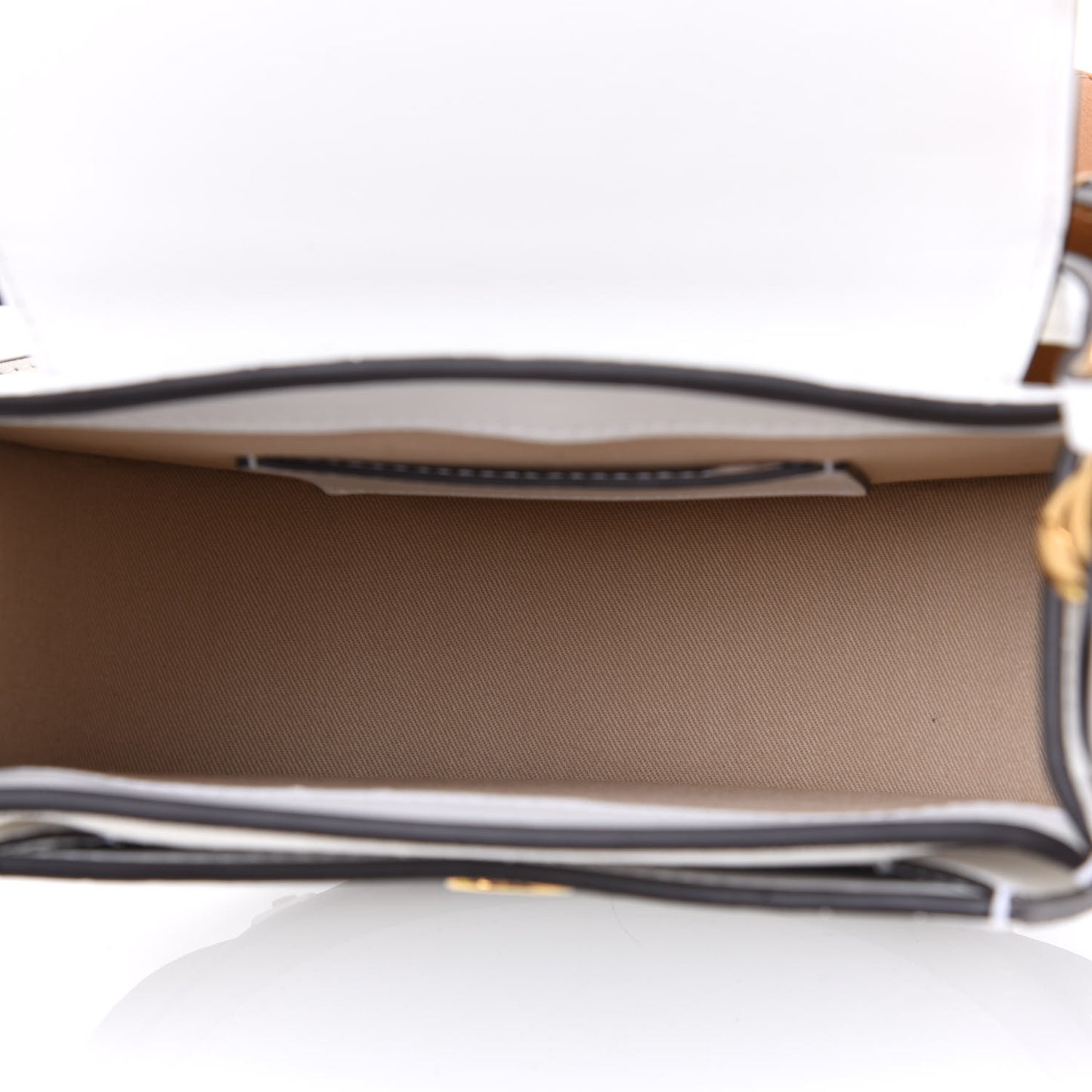Calfskin Crocodile Embossed Small Tess Bag Brilliant White