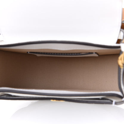 Chloe Calfskin Crocodile Embossed Small Tess Bag Brilliant White 4 of 10