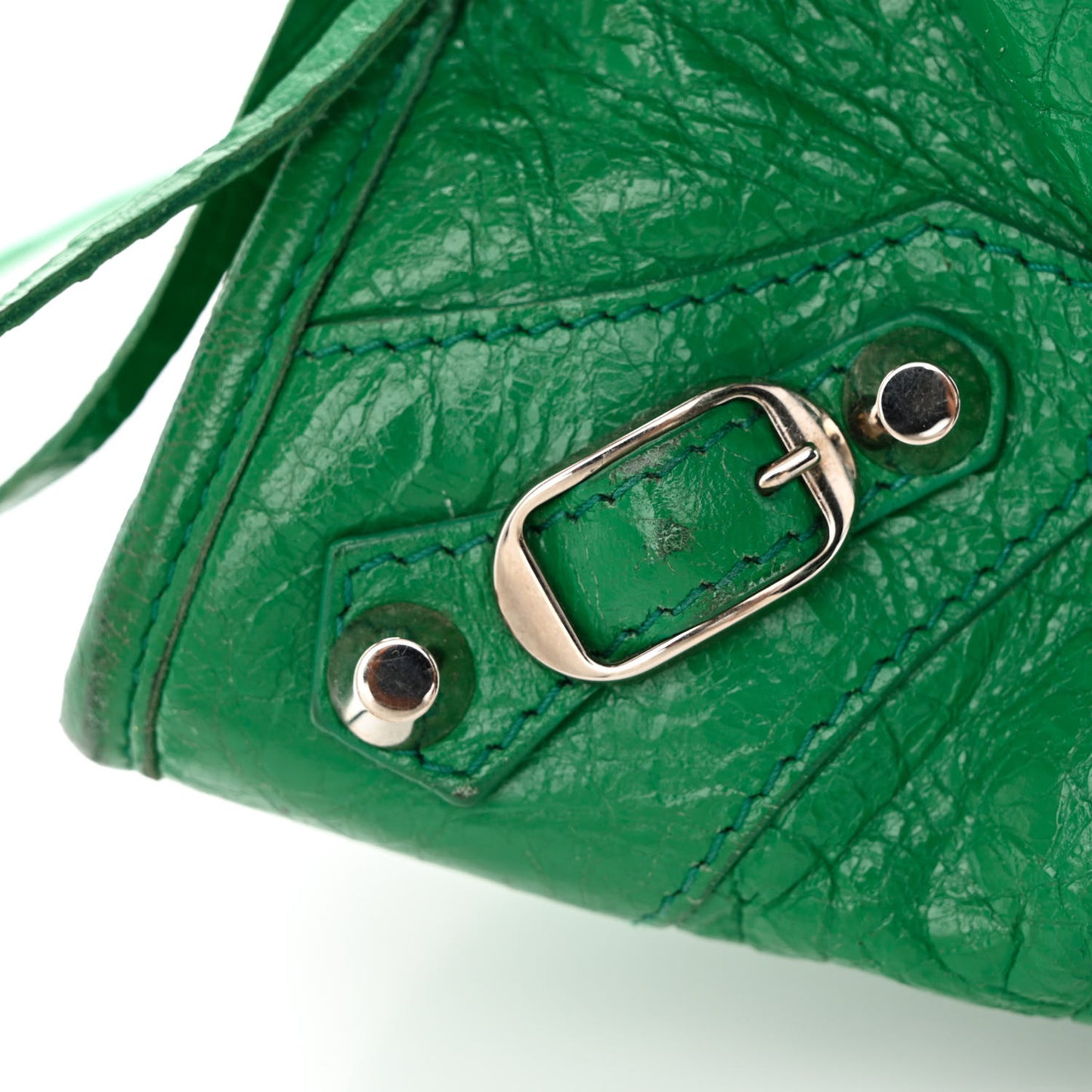 Agneau Classic Silver Hardware S City Magic Green