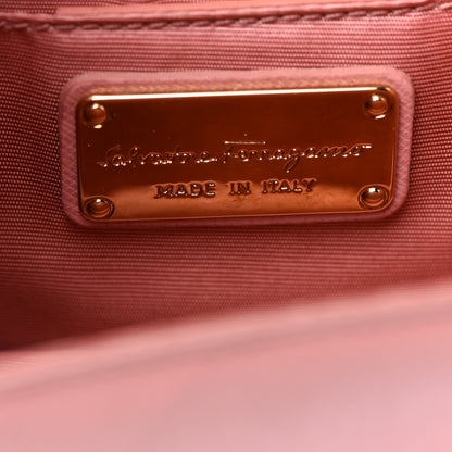 Salvatore Ferragamo Hammered Calfskin Mini Vara Bow Crossbody Bag Pink 8 of 12