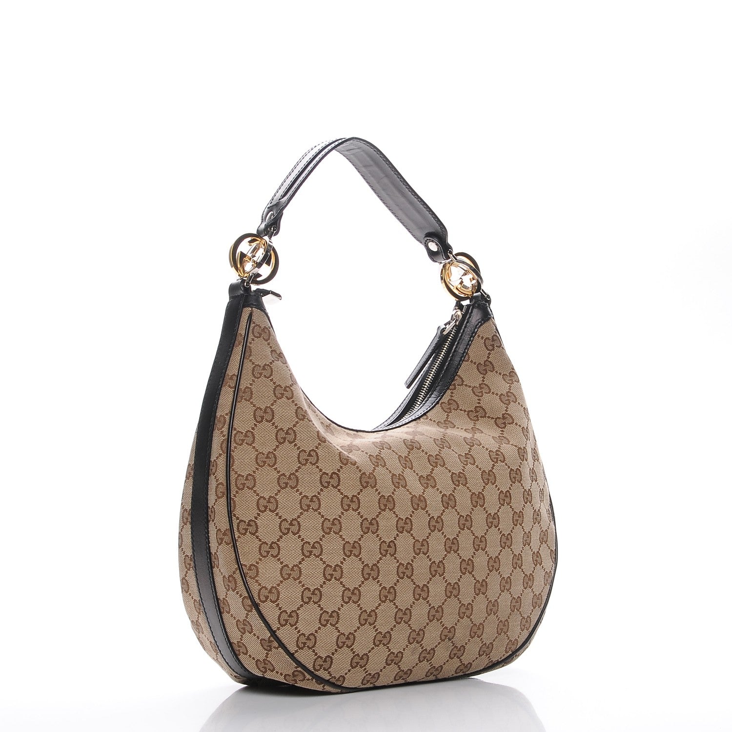 Gucci Monogram Medium GG Twins Hobo Black 3 of 7