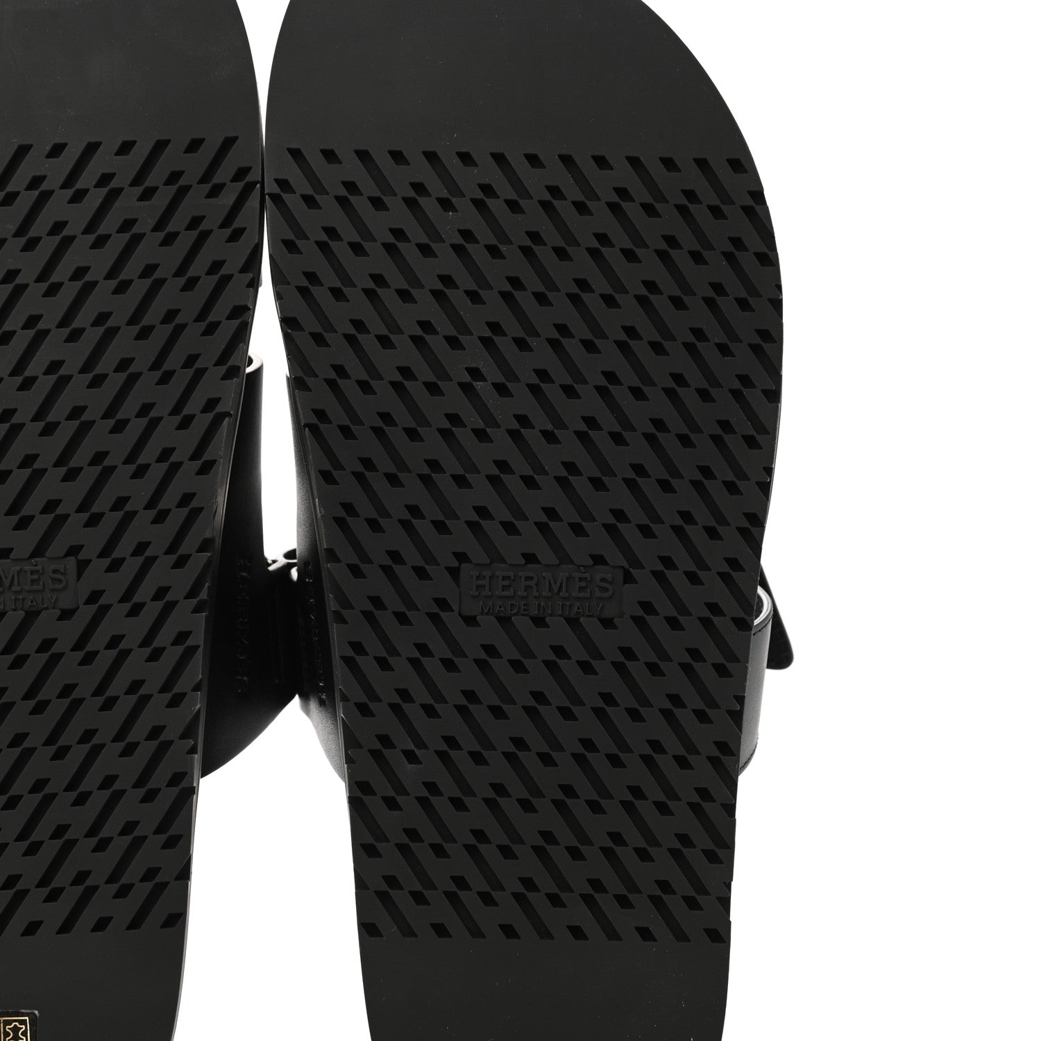 Hermes Calfskin Mens Chypre Sandals 42.5 Black 6 of 9