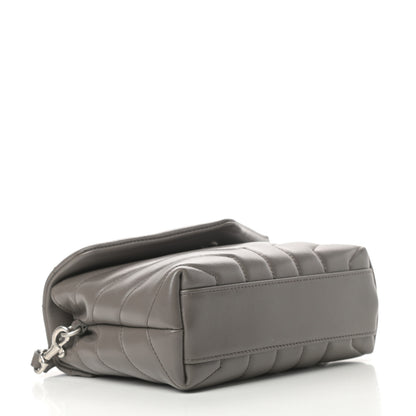 Saint Laurent Calfskin Y Quilted Monogram Toy Loulou Crossbody Bag Storm 4 of 15