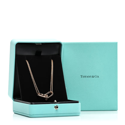 Tiffany 18K Rose Gold HardWear Double Link Pendant Necklace 5 of 5