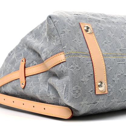 Louis Vuitton Monogram Denim CarryAll MM Washed Grey 10 of 12