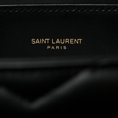 Saint Laurent Calfskin Y Quilted Monogram Small Loulou Chain Satchel Black 6 of 12