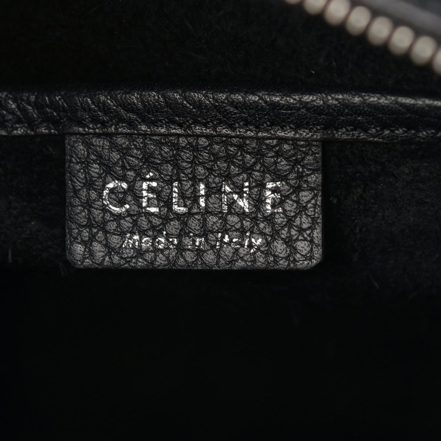 Drummed Calfskin Nano Luggage Black