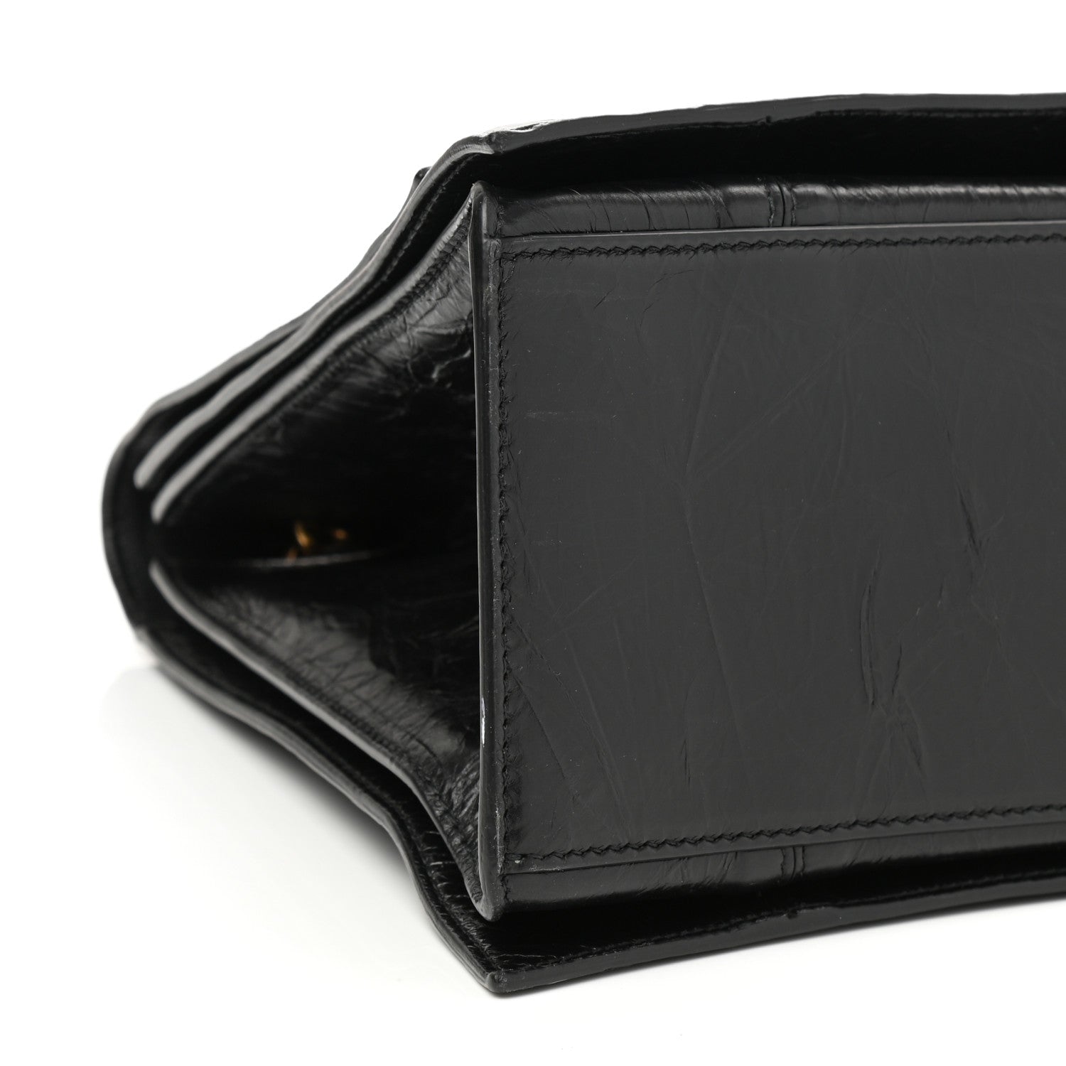 Balenciaga Crushed Calfskin Large Crush Chain Bag Black 8 of 9