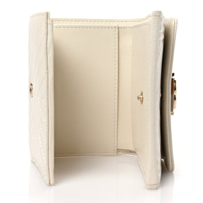 Chanel Caviar Chevron Quilted Small Boy Flap Wallet White 6 of 7