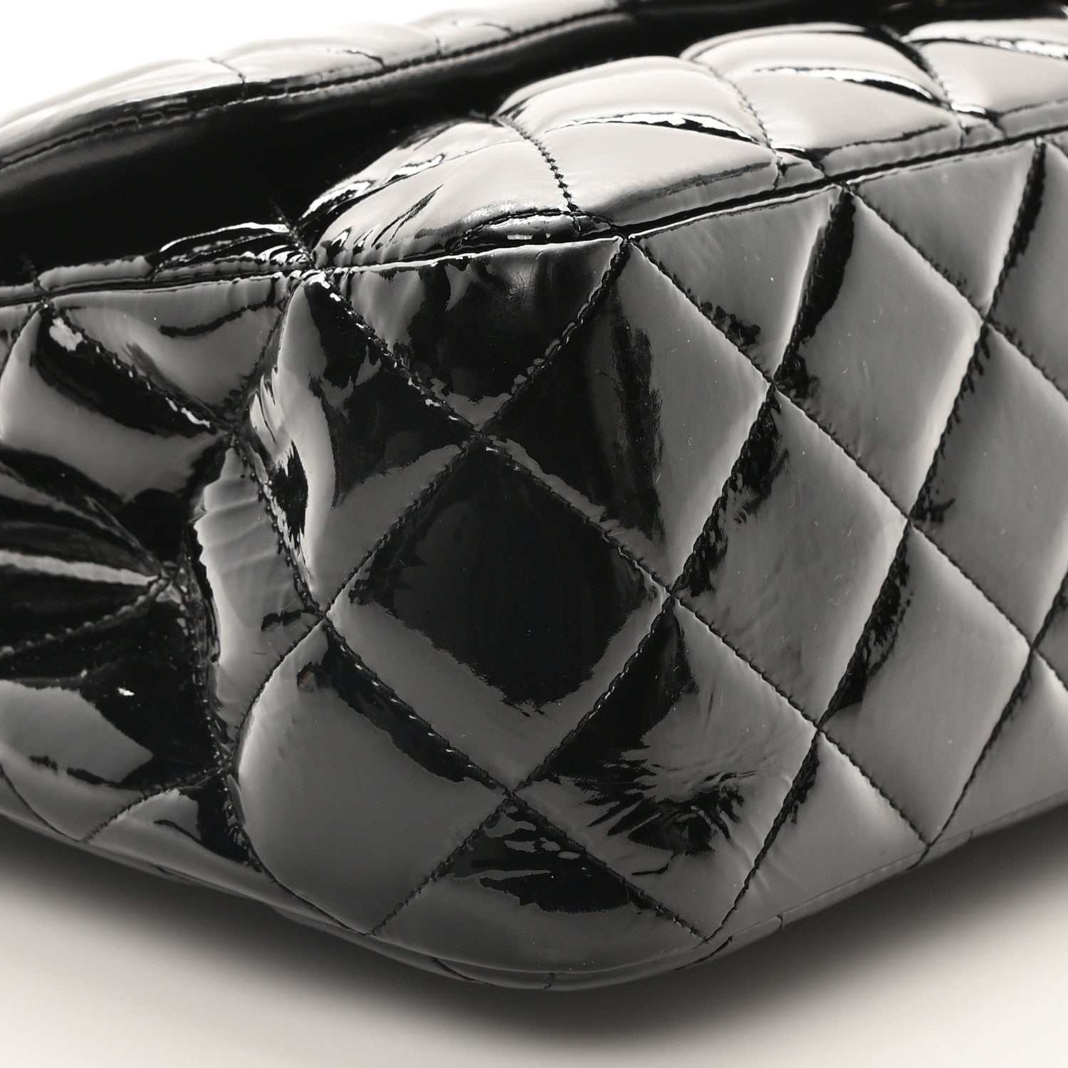 Chanel Patent Quilted Jumbo Double Flap Black 9 of 10