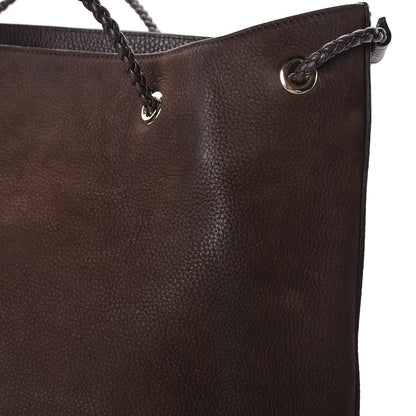 Gucci Nubuck Large Braided Handle Gifford Tote Brown 8 of 9