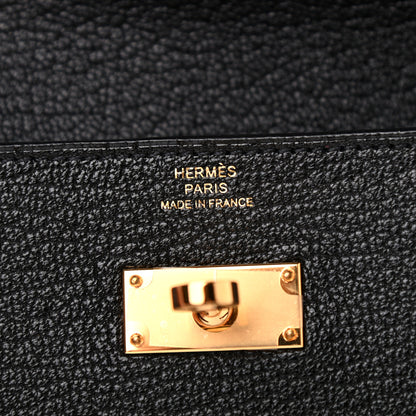 Hermes Chevre Mysore Kelly Longue Wallet Black 6 of 7